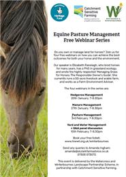 Equine Pasture Management Free Webinars